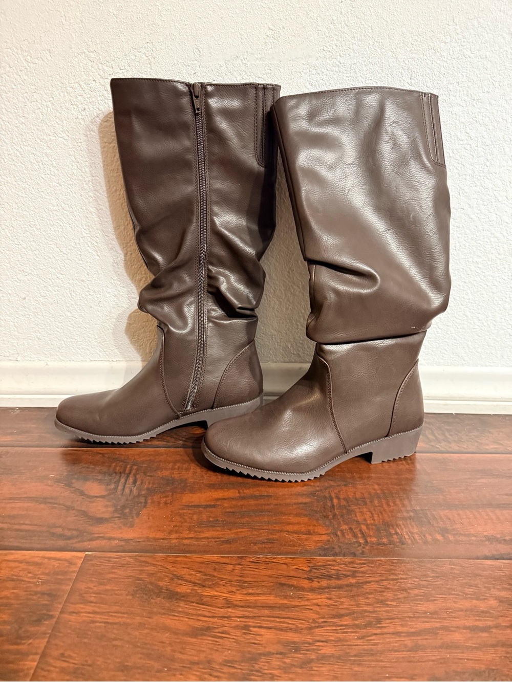 Cliffs by White Mountain: Classic Tall Slouch Boot in Dark Brown - Women